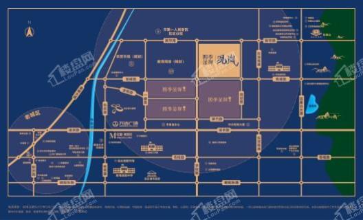 四季金辉观岚交通图